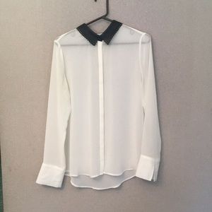 Chiffon button up dress shirt